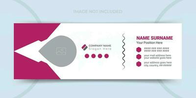 Modern and minimalist business email signature or email footer template design vector