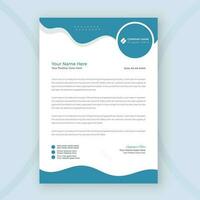 Modern and clean office letterhead design template vector