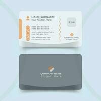 Minimal Individual Business Corporate Name Card Layout Template vector