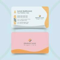 Minimal Individual Business Corporate Name Card Layout Template vector