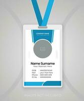 Modern and clean business id card, student identity card template design vector