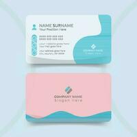 Minimal Individual Business Corporate Name Card Layout Template vector