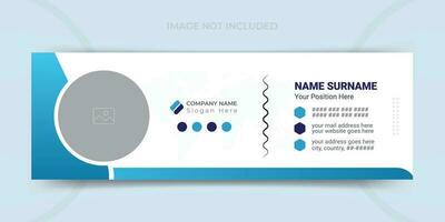 Business email signature or email footer design template for social media cover vector