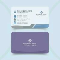 Minimal Individual Business Corporate Name Card Layout Template vector