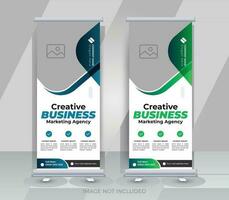 Modern and creative business marketing agency roll up banner design template vector