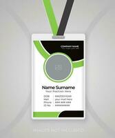 Modern office business id card template design vector