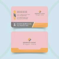 Minimal Individual Business Corporate Name Card Layout Template vector