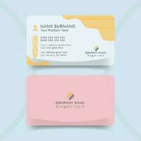 Minimal Individual Business Corporate Name Card Layout Template vector