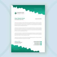 Modern and clean office letterhead design template vector