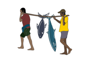 Fishermen or fishery life, png image