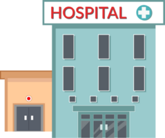 illustration hospital building and ambulance png