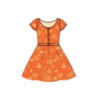 Kleid, süß und Schön, transparent Hintergrund, ai generiert, Digital Illustration. png