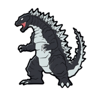 Godzilla isoliert auf transparent Hintergrund, generativ ai, Digital Illustration. png