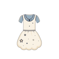 dress, cute and beautiful, transparent background, ai generated, digital illustration. png