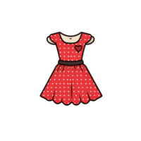 dress, cute and beautiful, transparent background, ai generated, digital illustration. png