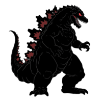 Godzilla isolado em transparente fundo, generativo ai, digital ilustração. png