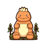 Godzilla isoliert auf transparent Hintergrund, generativ ai, Digital Illustration. png