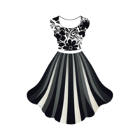 Kleid, süß und Schön, transparent Hintergrund, ai generiert, Digital Illustration. png