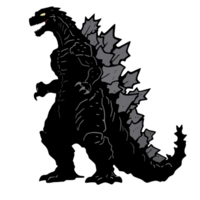 godzilla isolerat på transparent bakgrund, generativ ai, digital illustration. png