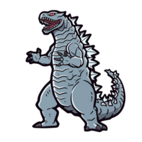 Godzilla aislado en transparente fondo, generativo ai, digital ilustración. png