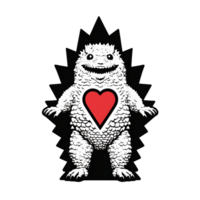 Godzilla isoliert auf transparent Hintergrund, generativ ai, Digital Illustration. png