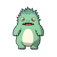 Godzilla isolated on transparent background, , digital illustration. png