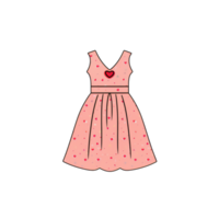 dress, cute and beautiful, transparent background, ai generated, digital illustration. png