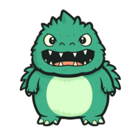 Godzilla isolated on transparent background, , digital illustration. png