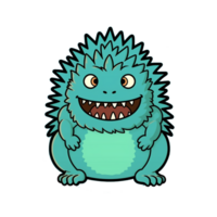 godzilla isolerat på transparent bakgrund, generativ ai, digital illustration. png