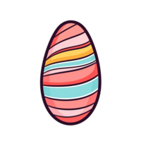 påsk ägg kanin kanin, söt tecknad serie illustration, transparent bakgrund, generativ ai, digital illustration. png
