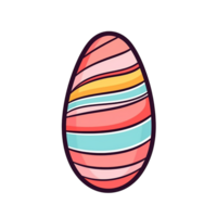 Easter egg bunny rabbit, cute cartoon illustration, transparent background, , digital illustration. png