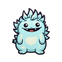 Godzilla isolated on transparent background, , digital illustration. png