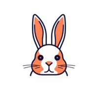 Easter egg bunny rabbit, cute cartoon illustration, transparent background, , digital illustration. png