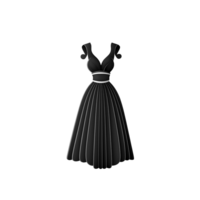 Kleid, süß und Schön, transparent Hintergrund, ai generiert, Digital Illustration. png