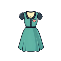 dress, cute and beautiful, transparent background, ai generated, digital illustration. png