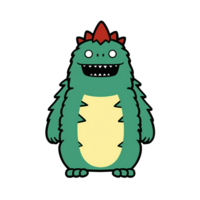 Godzilla isolado em transparente fundo, generativo ai, digital ilustração. png