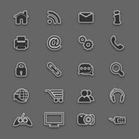 Web mail icons set. Can be used for websites, web applications. email applications or server Icons vector