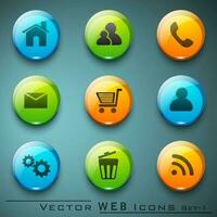 Web mail icons set. Can be used for websites, web applications. email applications or server Icons vector