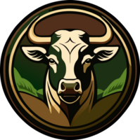 Cow icon. Generative AI png