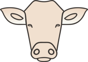 vache icône. génératif ai png