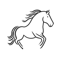 Pferd Symbol . generativ ai png