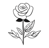 rosa flor. generativo ai png