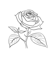 Rosa flor. generativo ai png