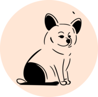 Cute dog. Generative AI png