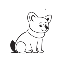 Cute dog. Generative AI png