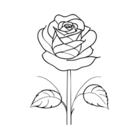 Rosa flor. generativo ai png