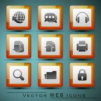 Web mail icons set vector