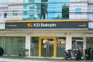 Yogyakarta, Indonesia - March 20, 2023 - KB Bukopin Bank on Mayor Suryotomo street photo