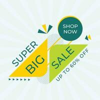 Free vector big sale banner collection design