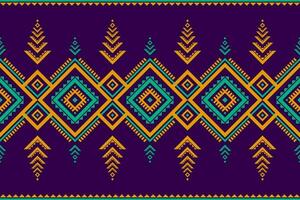 Beautiful ethnic pattern art. Geometric ethnic seamless pattern in tribal, folk embroidery, and Mexican style. vector